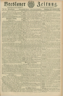 Breslauer Zeitung. Jg.67, Nr. 629 (9 September 1886) - Mittag-Ausgabe
