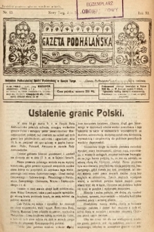 Gazeta Podhalańska. 1923, nr 13