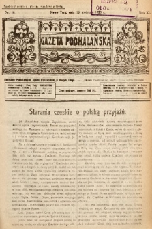 Gazeta Podhalańska. 1923, nr 16