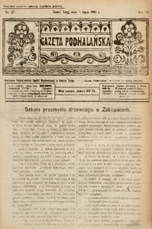 Gazeta Podhalańska. 1923, nr 27