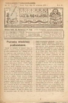 Gazeta Podhalańska. 1923, nr 38