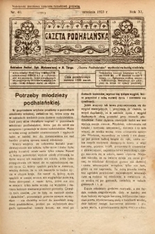 Gazeta Podhalańska. 1923, nr 40