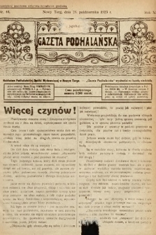 Gazeta Podhalańska. 1923, nr 44