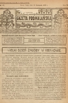 Gazeta Podhalańska. 1923, nr 47