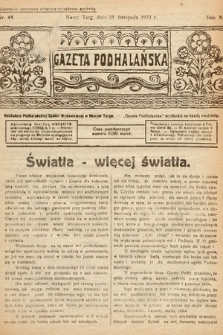 Gazeta Podhalańska. 1923, nr 48