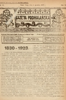 Gazeta Podhalańska. 1923, nr 49