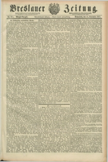 Breslauer Zeitung. Jg.68, Nr. 631 (10 September 1887) - Morgen-Ausgabe + dod.