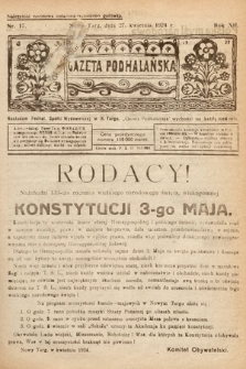 Gazeta Podhalańska. 1924, nr 17
