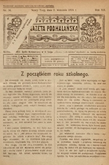 Gazeta Podhalańska. 1924, nr 36