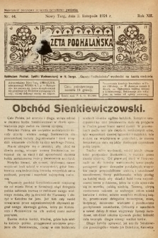 Gazeta Podhalańska. 1924, nr 44