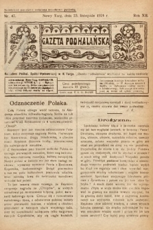Gazeta Podhalańska. 1924, nr 47