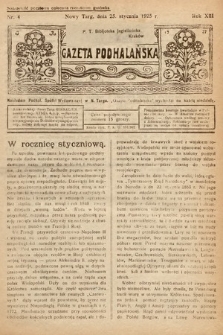 Gazeta Podhalańska. 1925, nr 4