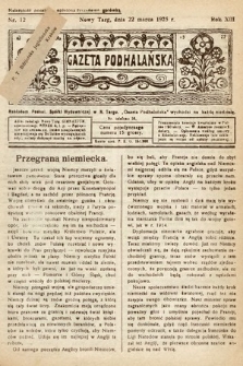 Gazeta Podhalańska. 1925, nr 12