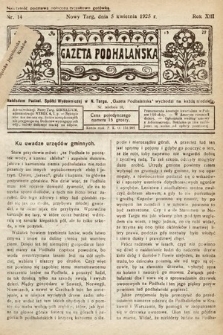 Gazeta Podhalańska. 1925, nr 14