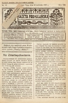 Gazeta Podhalańska. 1925, nr 15