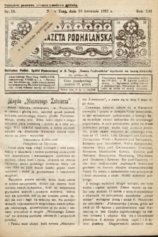 Gazeta Podhalańska. 1925, nr 16