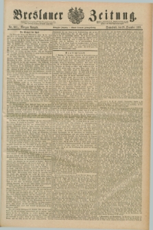 Breslauer Zeitung. Jg.70, Nr. 907 (28 December 1889) - Morgen-Ausgabe + dod.