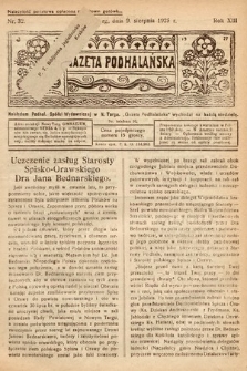 Gazeta Podhalańska. 1925, nr 32