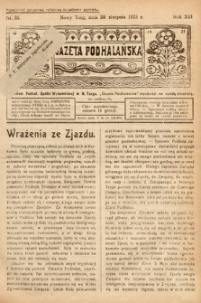 Gazeta Podhalańska. 1925, nr 35