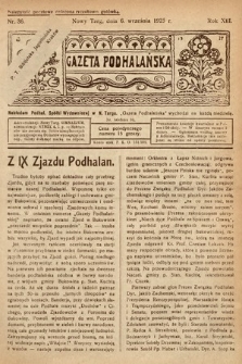 Gazeta Podhalańska. 1925, nr 36