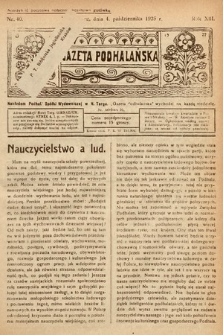 Gazeta Podhalańska. 1925, nr 40