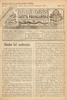 Gazeta Podhalańska. 1925, nr 47