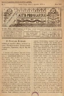 Gazeta Podhalańska. 1926, nr 1