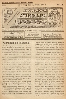 Gazeta Podhalańska. 1926, nr 3