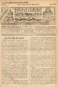 Gazeta Podhalańska. 1926, nr 22
