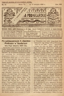 Gazeta Podhalańska. 1926, nr 33