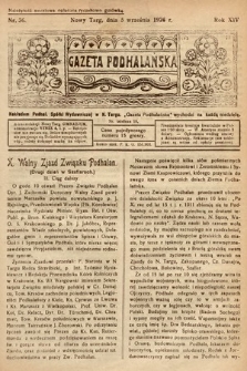 Gazeta Podhalańska. 1926, nr 36