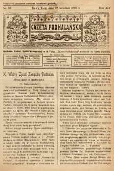Gazeta Podhalańska. 1926, nr 38
