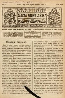 Gazeta Podhalańska. 1926, nr 40