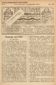 Gazeta Podhalańska. 1926, nr 43