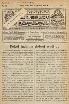 Gazeta Podhalańska. 1926, nr 52