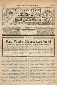 Gazeta Podhalańska. 1927, nr 2