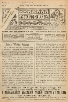Gazeta Podhalańska. 1927, nr 4