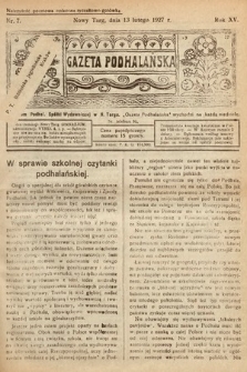 Gazeta Podhalańska. 1927, nr 7
