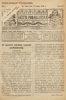 Gazeta Podhalańska. 1927, nr 8