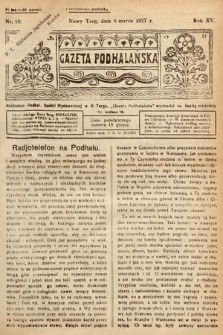 Gazeta Podhalańska. 1927, nr 10