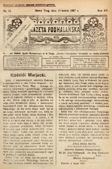 Gazeta Podhalańska. 1927, nr 11