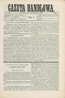 Gazeta Handlowa. R.6, nr 45 (26 lutego 1869)
