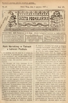 Gazeta Podhalańska. 1927, nr 23