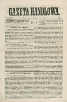 Gazeta Handlowa. R.6, nr 210 (25 września 1869) + dod.