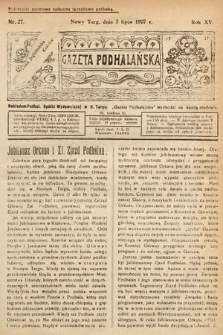 Gazeta Podhalańska. 1927, nr 27
