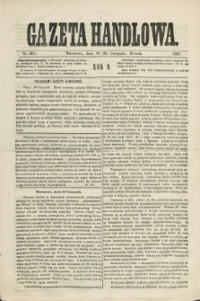 Gazeta Handlowa. R.6, nr 264 (30 listopada 1869) + dod. + wkładka