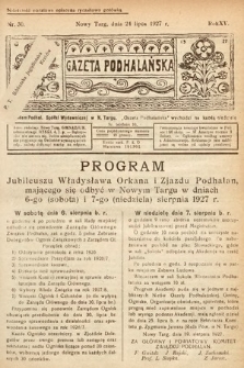 Gazeta Podhalańska. 1927, nr 30