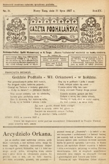 Gazeta Podhalańska. 1927, nr 31
