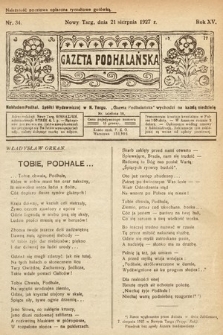 Gazeta Podhalańska. 1927, nr 34