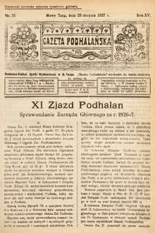 Gazeta Podhalańska. 1927, nr 35